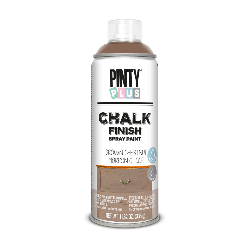 Фарба-аерозоль Pintyplus на водній основі Chalk-finish, Каштанова , 400 мл (8429576230208) - зображення 1