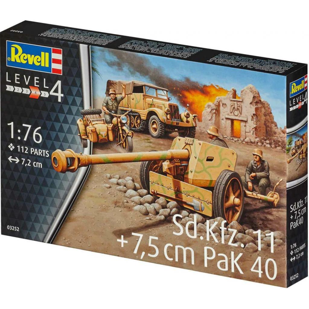 Збірна модель Revell Тягач Sd.Kfz.11 і гармата Pak 40 7,5 см, 1:76 (03252) - зображення 1