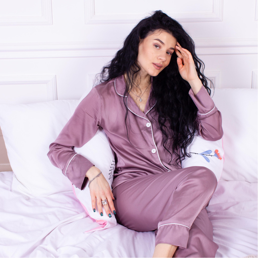 Подушка MirSon для вагітних та годування №8311 Print Line 20-0003 Abelie Бязь 30х170х20 см (2200006200369) - зображення 6