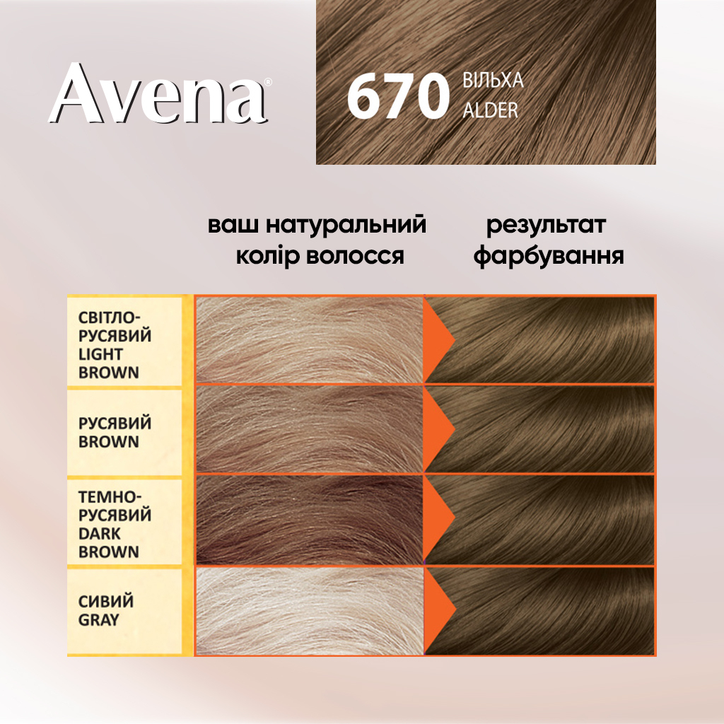 Фарба для волосся Acme Color Avena Shine Color Стійка 670 - Вільха (4823115502599) - изображение 5