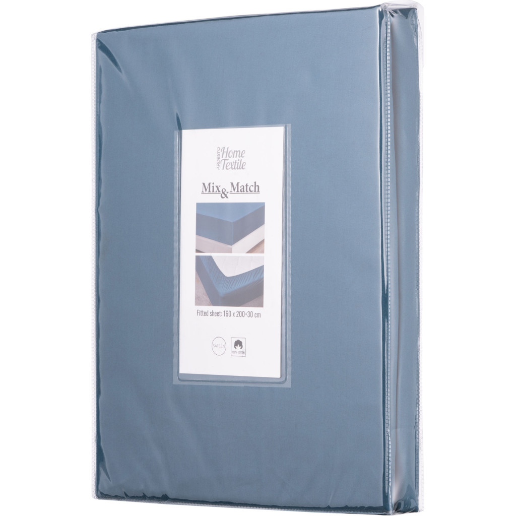 Простирадло Ardesto на резинці Mix&Match сатин 160х200+30 см океан (ART1620FSB) - зображення 4