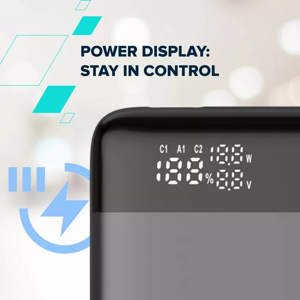 Батарея універсальна Canyon PB-240 25000mAh, PD3.1/140W, PPS, QC3.0, AFC & SCP, Digital Display (CNS-CPB240) - зображення 12