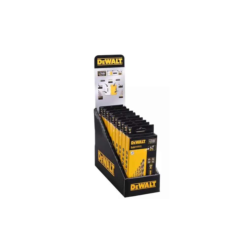 Набір свердл DeWALT в касеті для Tough Case, по металу Black & Gold, 1/4 дюйма, 8 шт (DT70831) - зображення 3