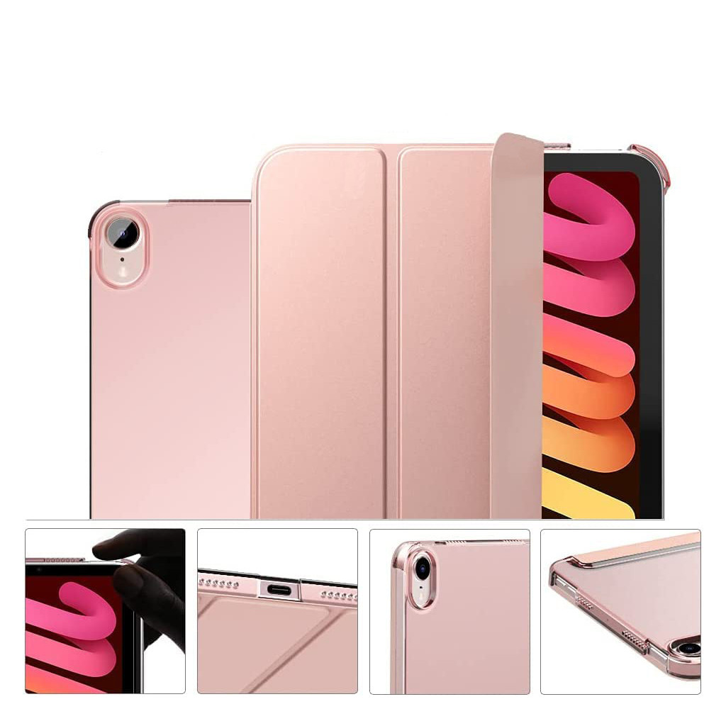 Чохол до планшета BeCover Tri Fold Hard Apple iPad Air 4 10.9 2020/2021 Pink (709660) - зображення 5