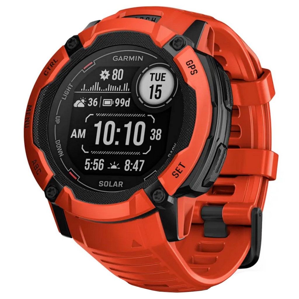 Смарт-годинник Garmin Instinct 2X, Solar, Flame Red, GPS (010-02805-01) - зображення 1