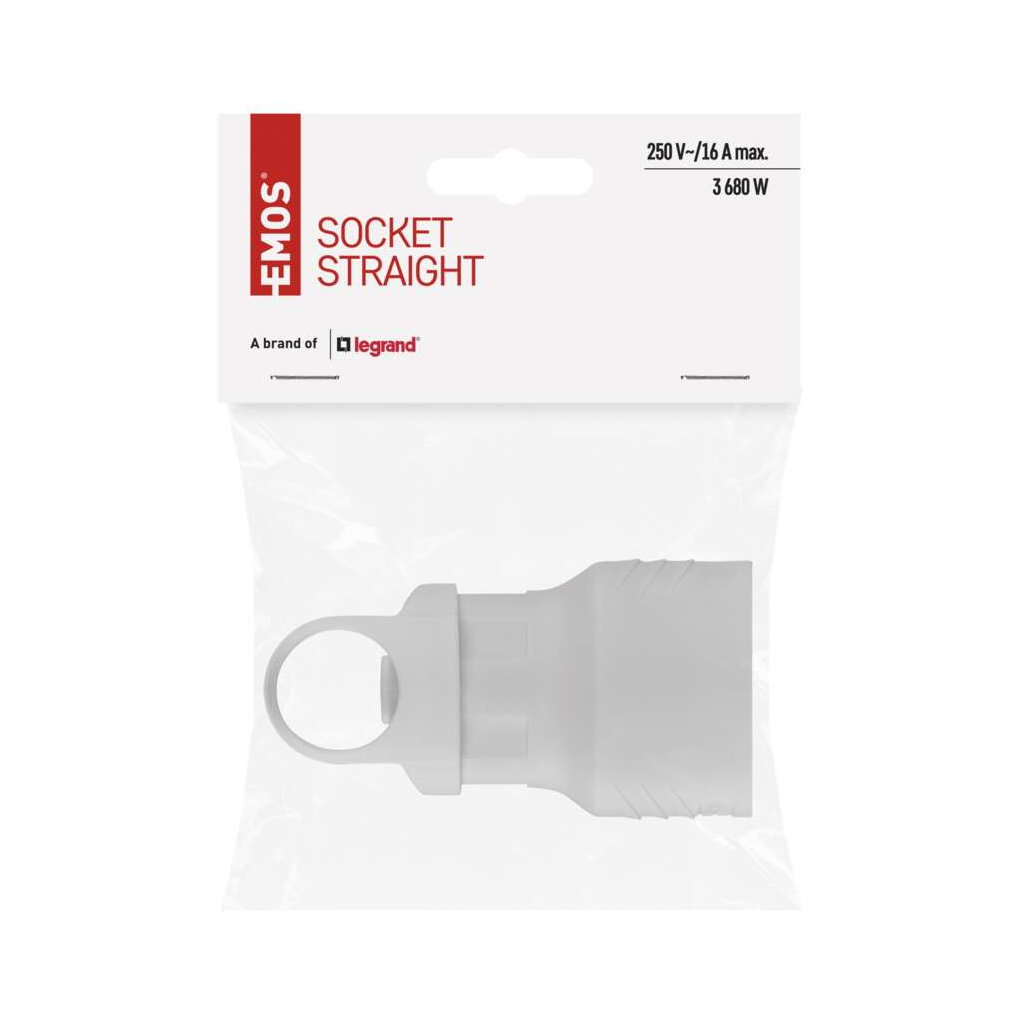 Колодка для подовжувача EMOS біла з заземленням (P0047) - зображення 5