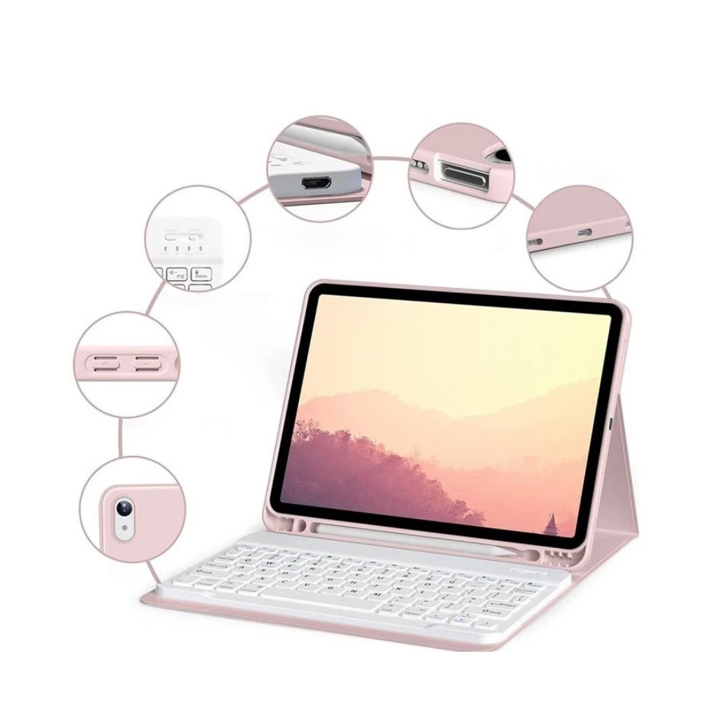 Чохол до планшета BeCover with keyboard Apple iPad Mini 6 2021 Pink (712990) - зображення 3