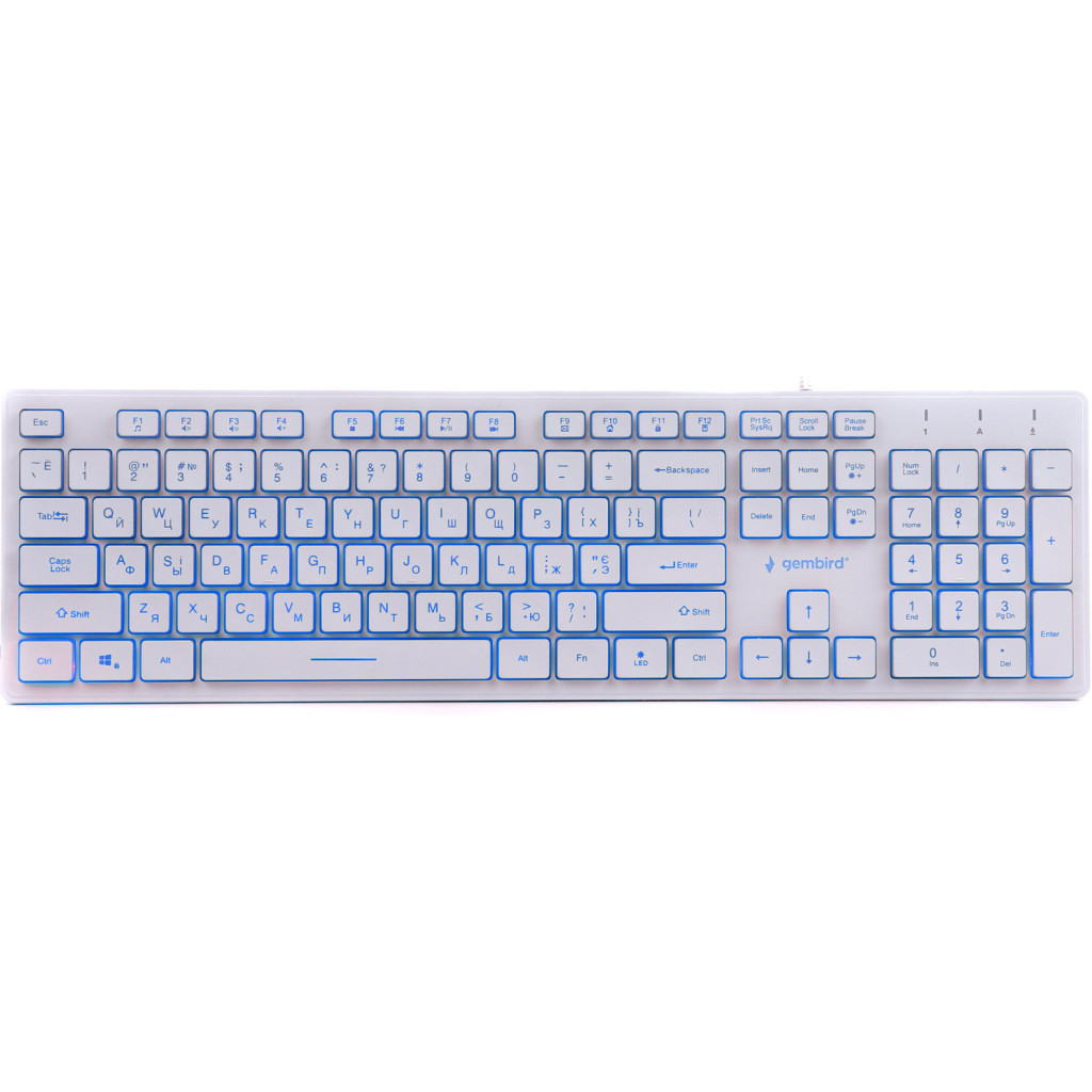 Клавіатура Gembird KB-UML3-01-W-UA USB White (KB-UML3-01-W-UA) - зображення 1