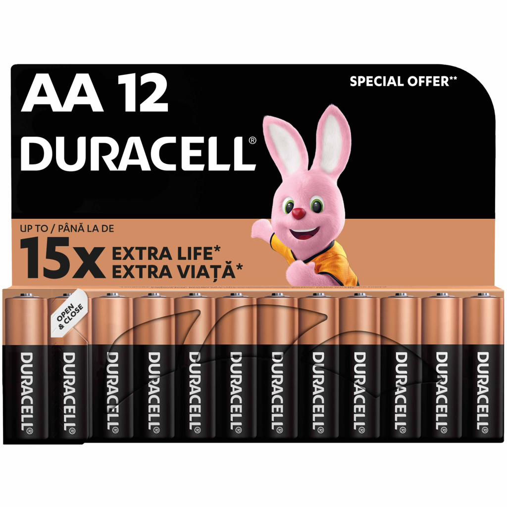 Батарейка Duracell AA лужні 12 шт. в упаковці (5000394006546 / 81551275) - зображення 1