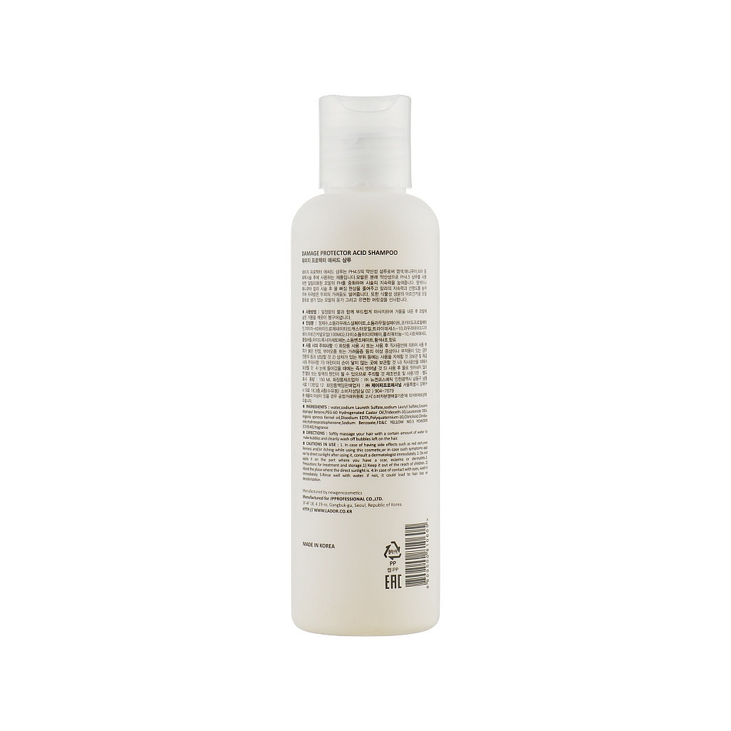 Шампунь La'dor Damage Protector Acid Shampoo Безлужний з pH 4.5 150 мл (8809500810605) - изображение 2