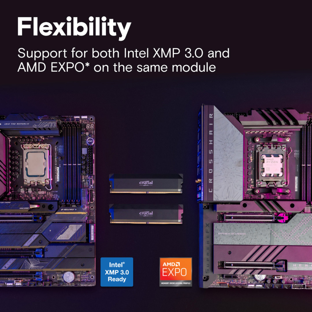 Модуль пам'яті для комп'ютера DDR5 64GB (2x32GB) 6400 MHz Micron (CP2K32G64C40U5B) - зображення 5
