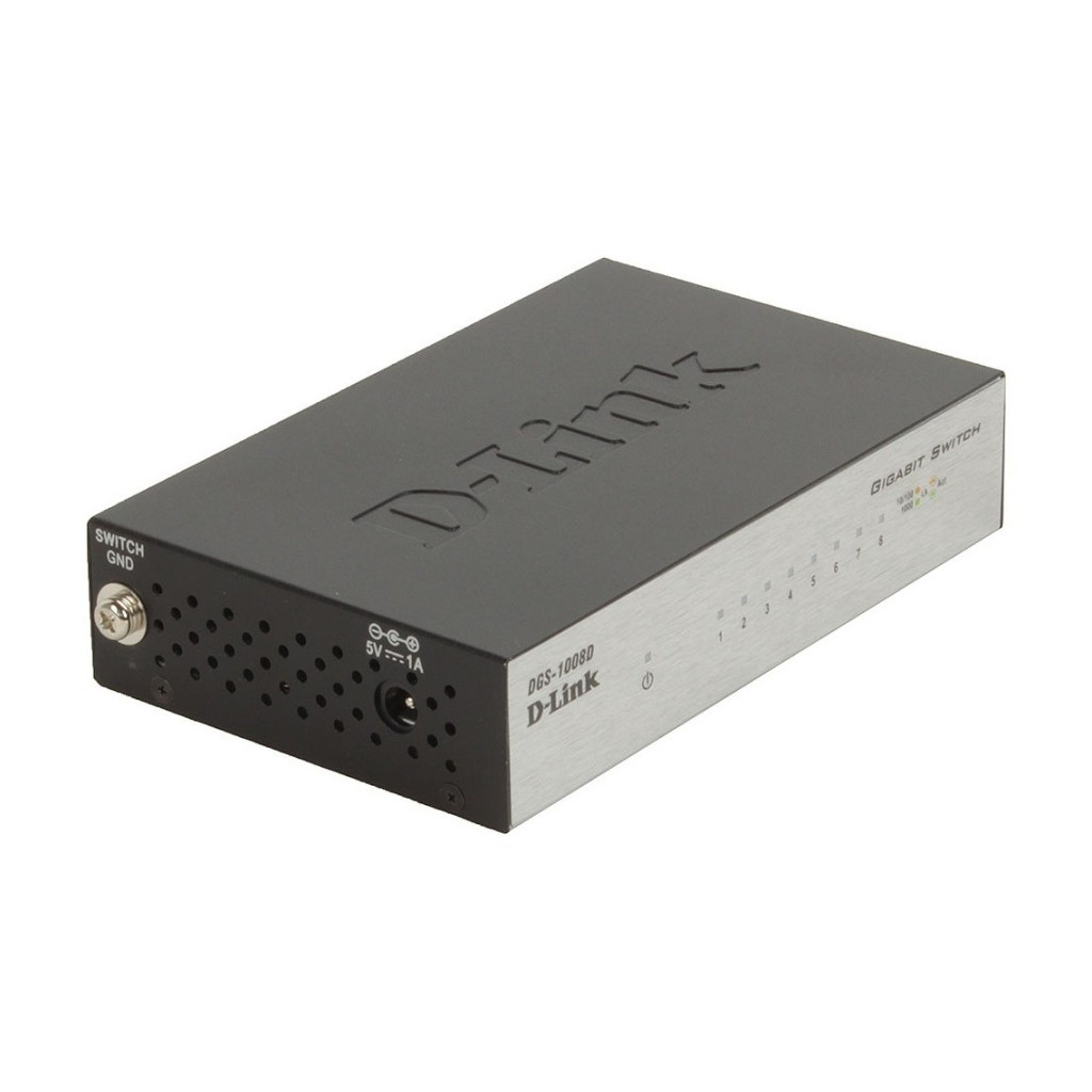 Комутатор мережевий D-Link DGS-1008D - зображення 2