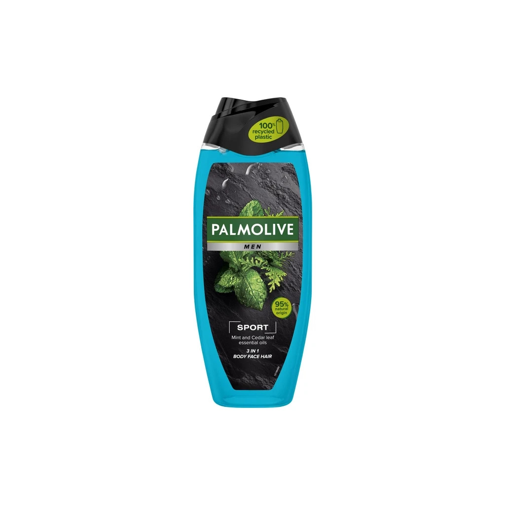 Гель для душу Palmolive Men Sport Ефірні олії м'яти та листя кедра 500 мл (8718951036239) - зображення 1