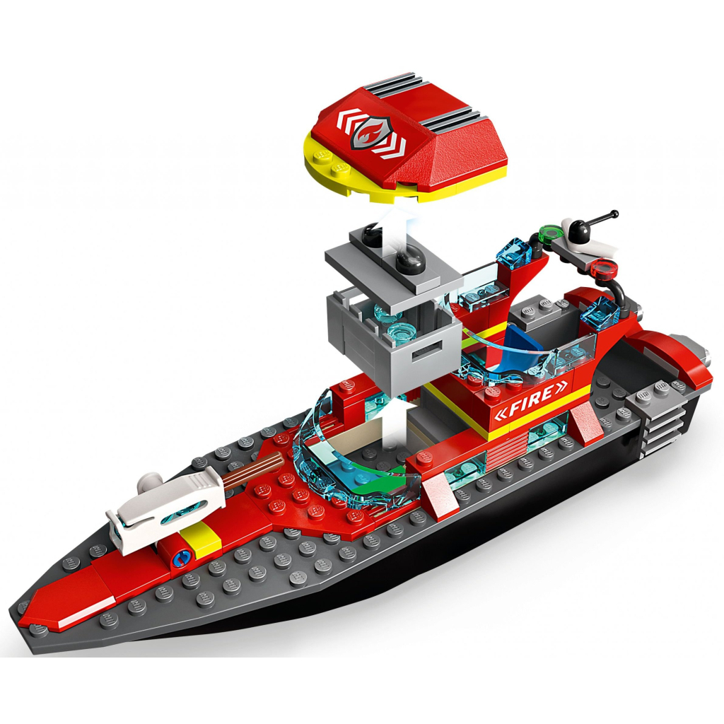 Конструктор LEGO City Човен пожежної бригади 144 деталі (60373) - зображення 7