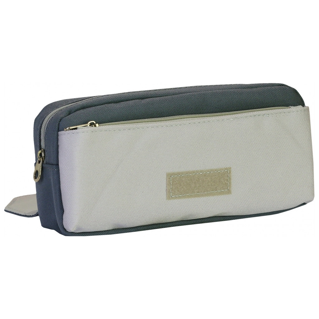 Пенал Cool For School 2 відділення з кишенею Сірий (CF6920-grey) - зображення 2