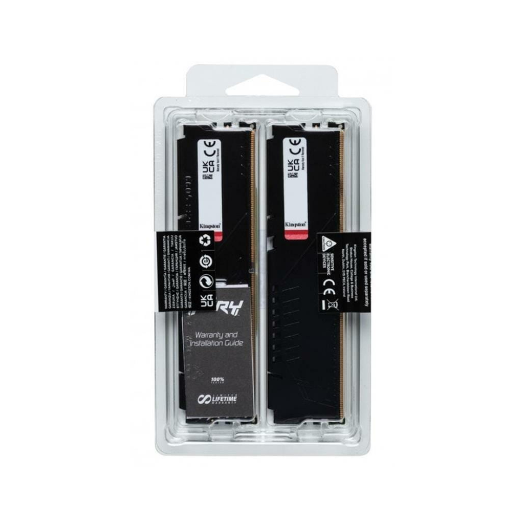 Модуль пам'яті для комп'ютера DDR5 32GB (2x16GB) 6000 MHz Fury Beast Black Kingston Fury (ex.HyperX) (KF560C36BBE2K2-32) - зображення 5