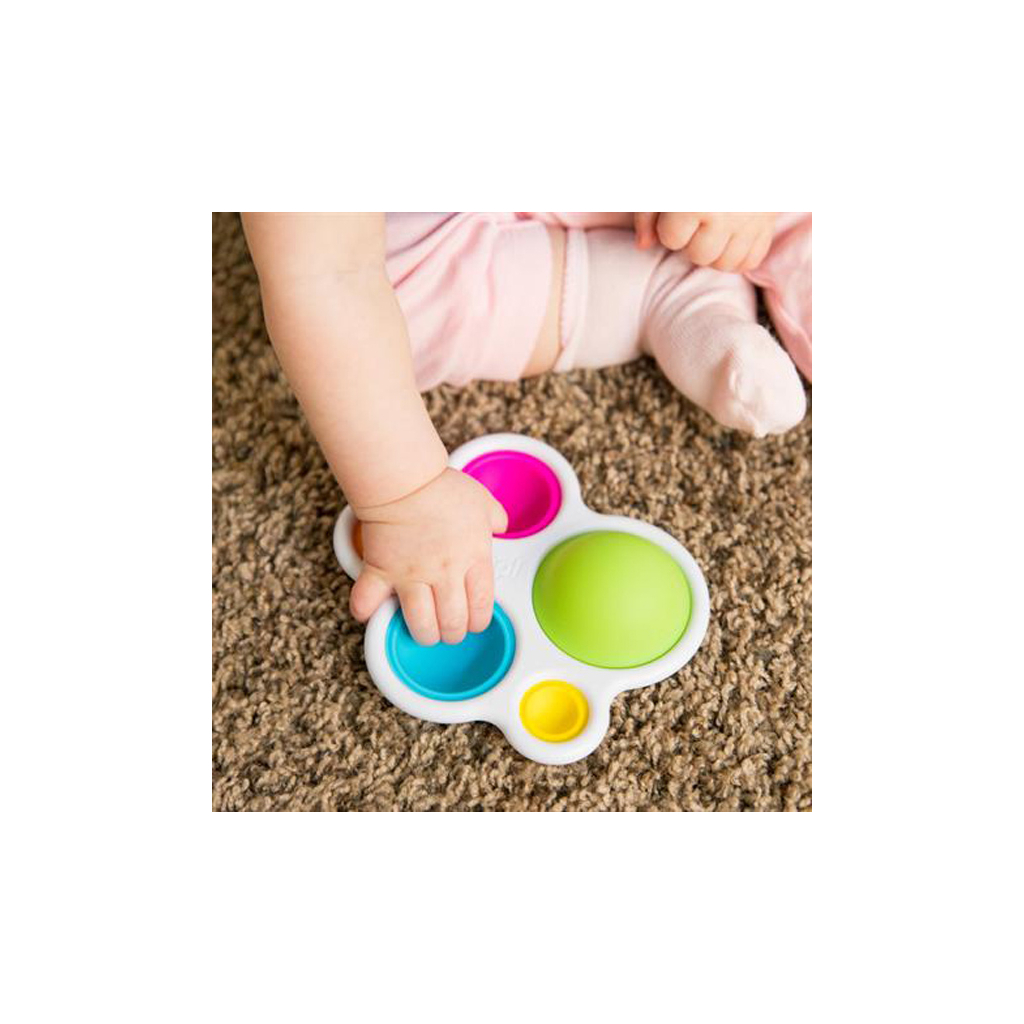 Брязкальце Fat Brain Toys прорізувач і тактильна іграшка Натисни кулю dimpl (F192ML) - зображення 4