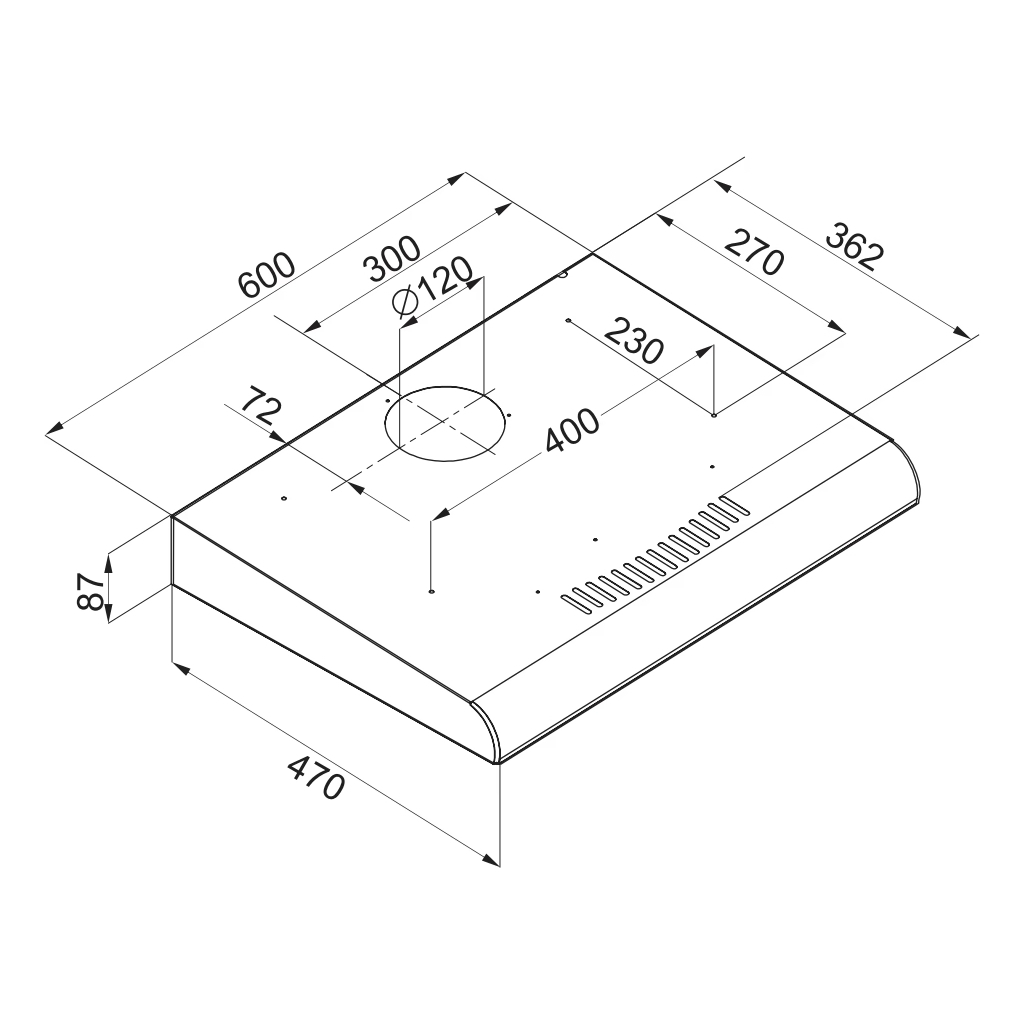 Витяжка кухонна Hansa OSC6112WH - зображення 6