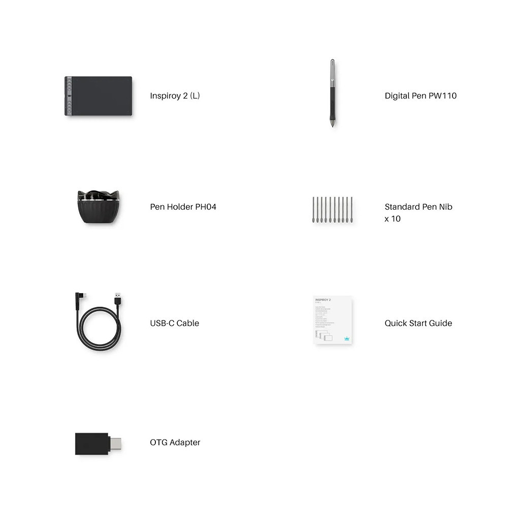 Графічний планшет Huion Inspiroy 2 L (H1061P) - зображення 3