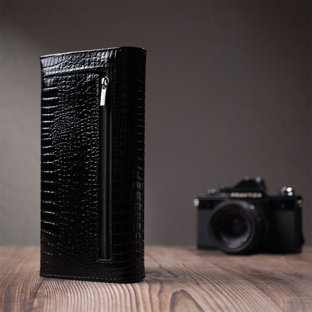 Гаманець ST Leather З натуральної шкіри Чорний (22718) - зображення 10