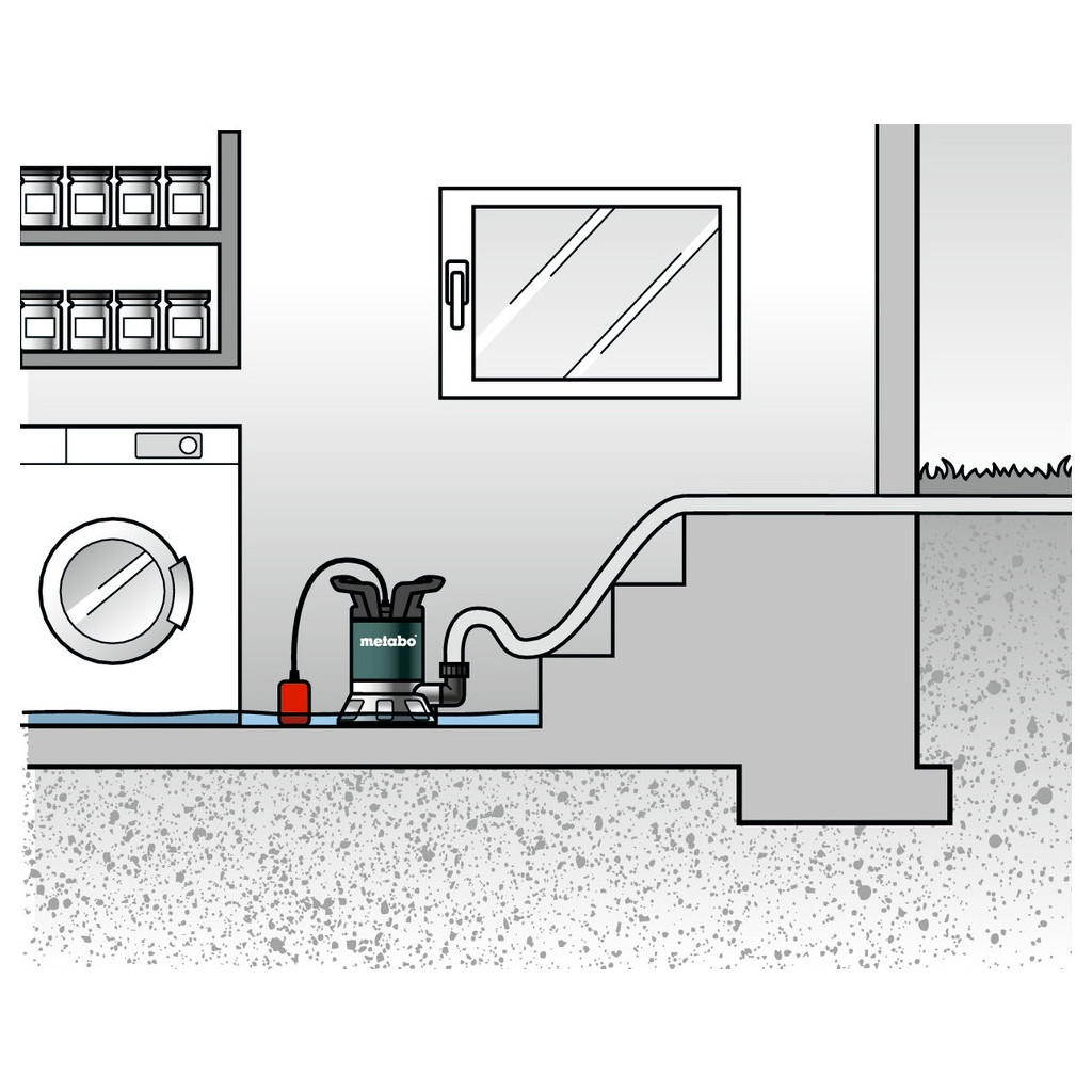 Заглибний насос Metabo TP 7500 SI, 300Вт, 7500л/г, для чистої води (0250750013) - изображение 4