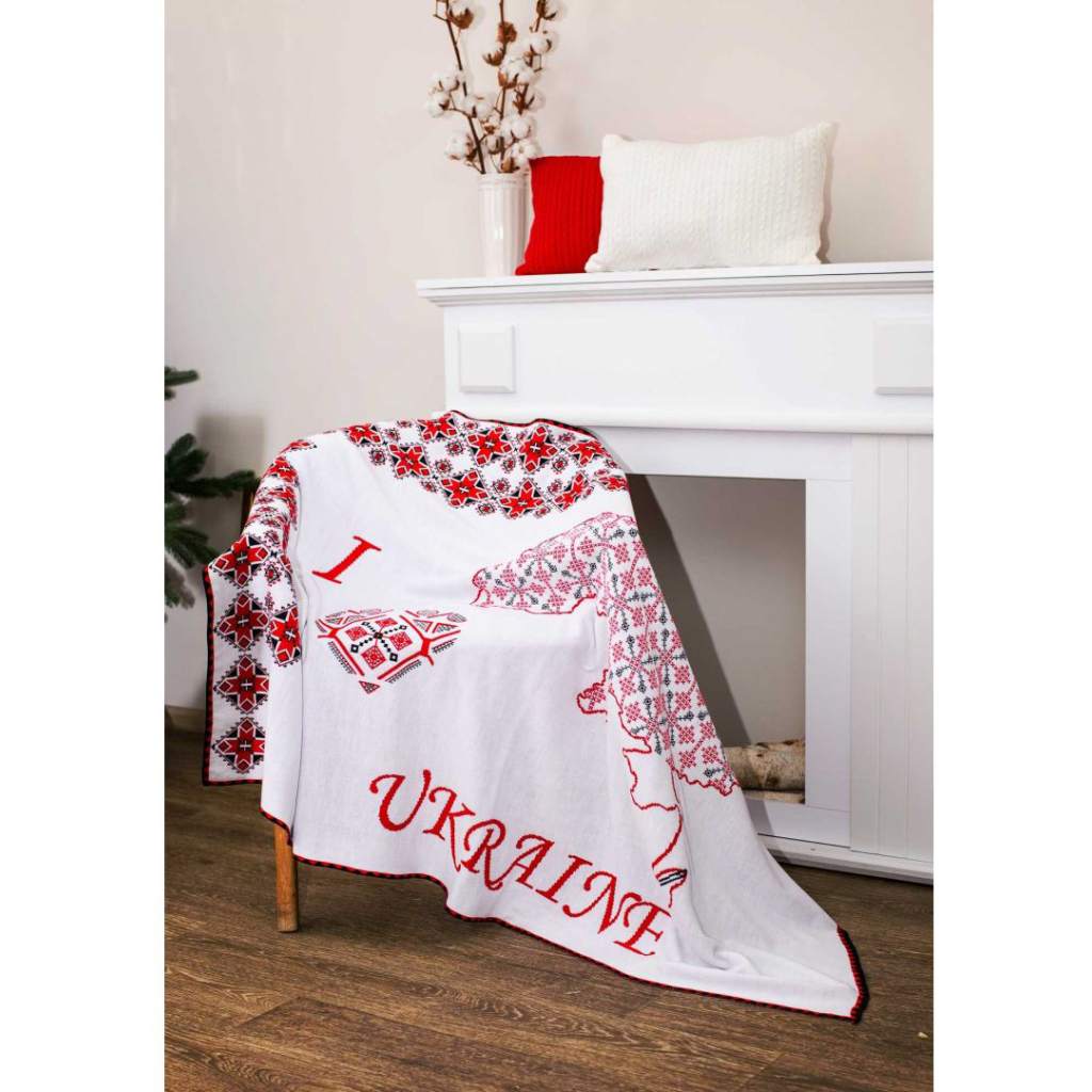 Плед Прованс в'язаний Вишиванка 100х150 см (4823093442962) - зображення 1