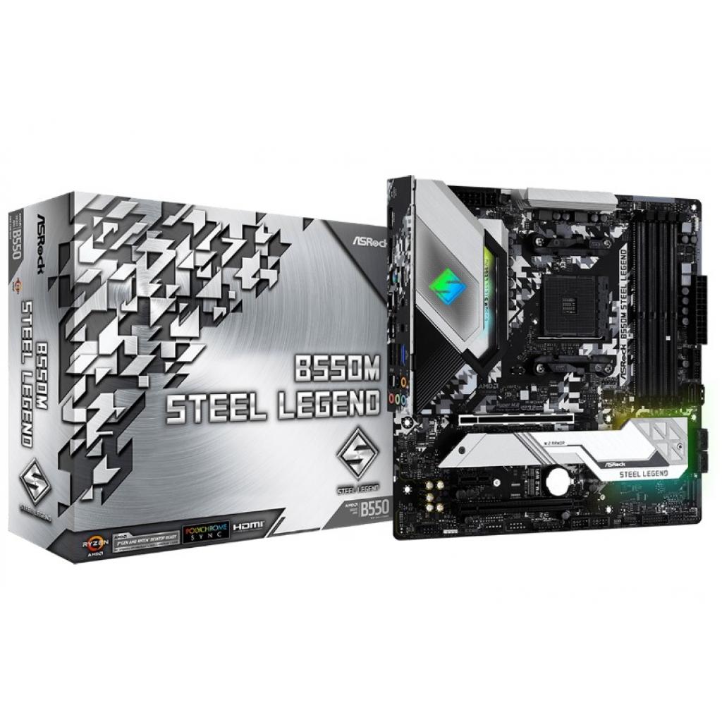 Материнська плата ASRock B550M STEEL LEGEND - зображення 1