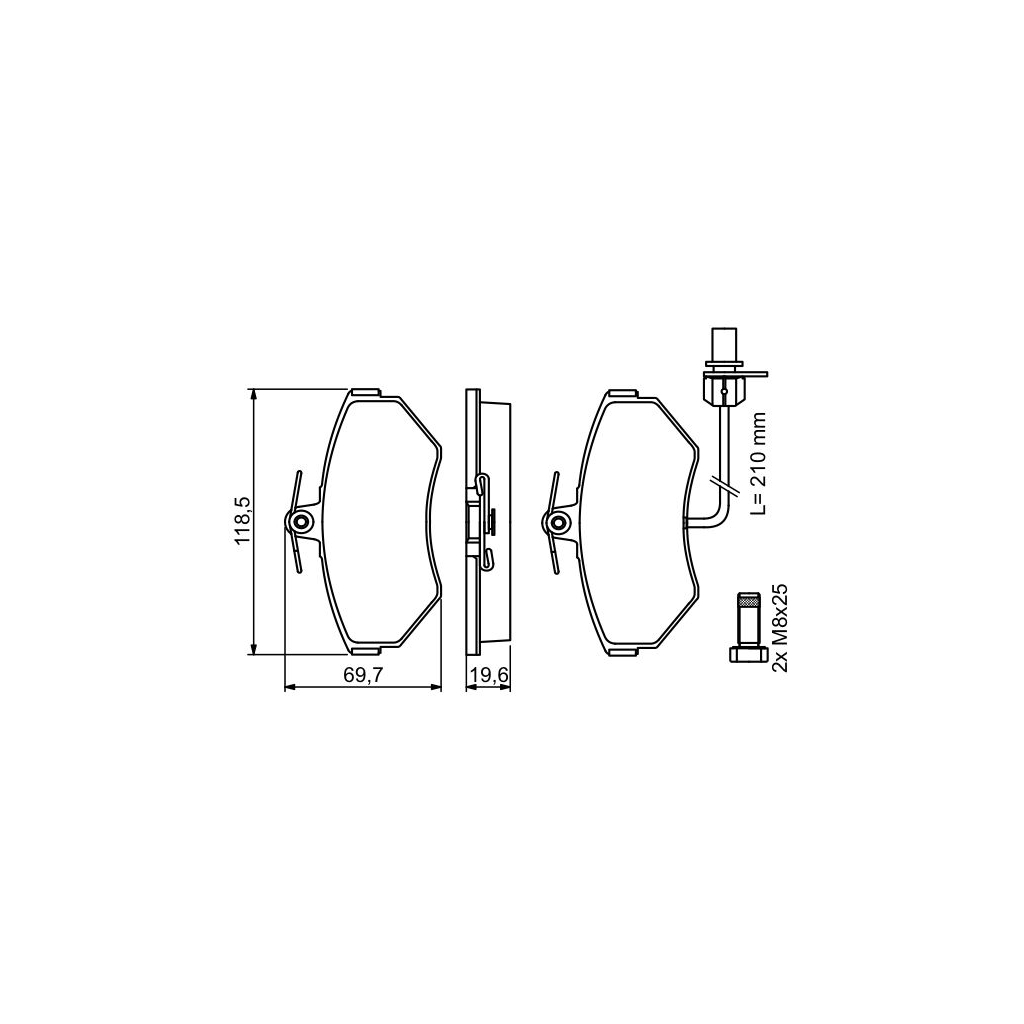 Гальмівні колодки Bosch 0 986 494 042 - зображення 4