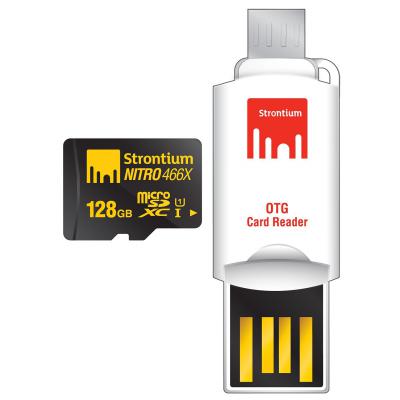 Карта пам'яті Strontium Flash 128GB microSD class 10 USH-I (SRN128GTFU1T) - зображення 1