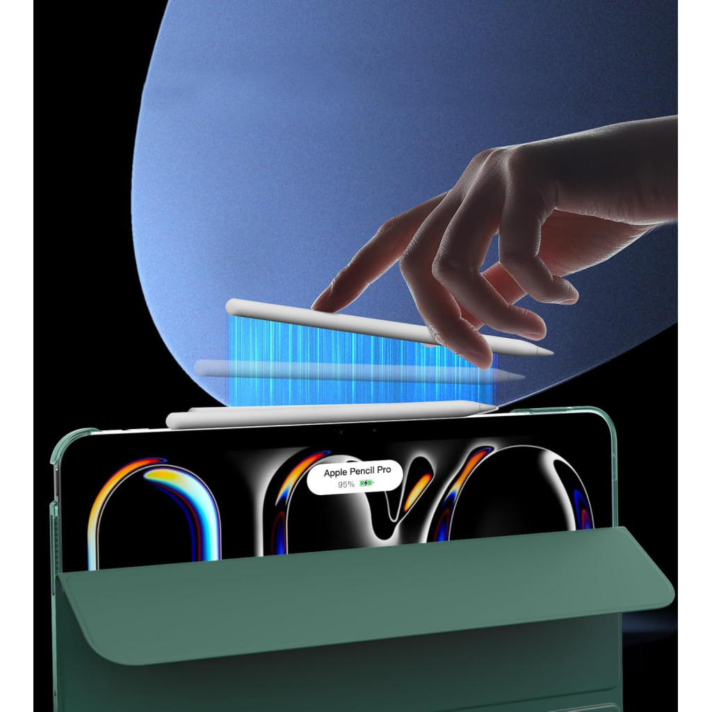 Чохол до планшета BeCover Tri Fold Hard Apple iPad Pro 13" M4 2024 Dark Green (711731) - зображення 4