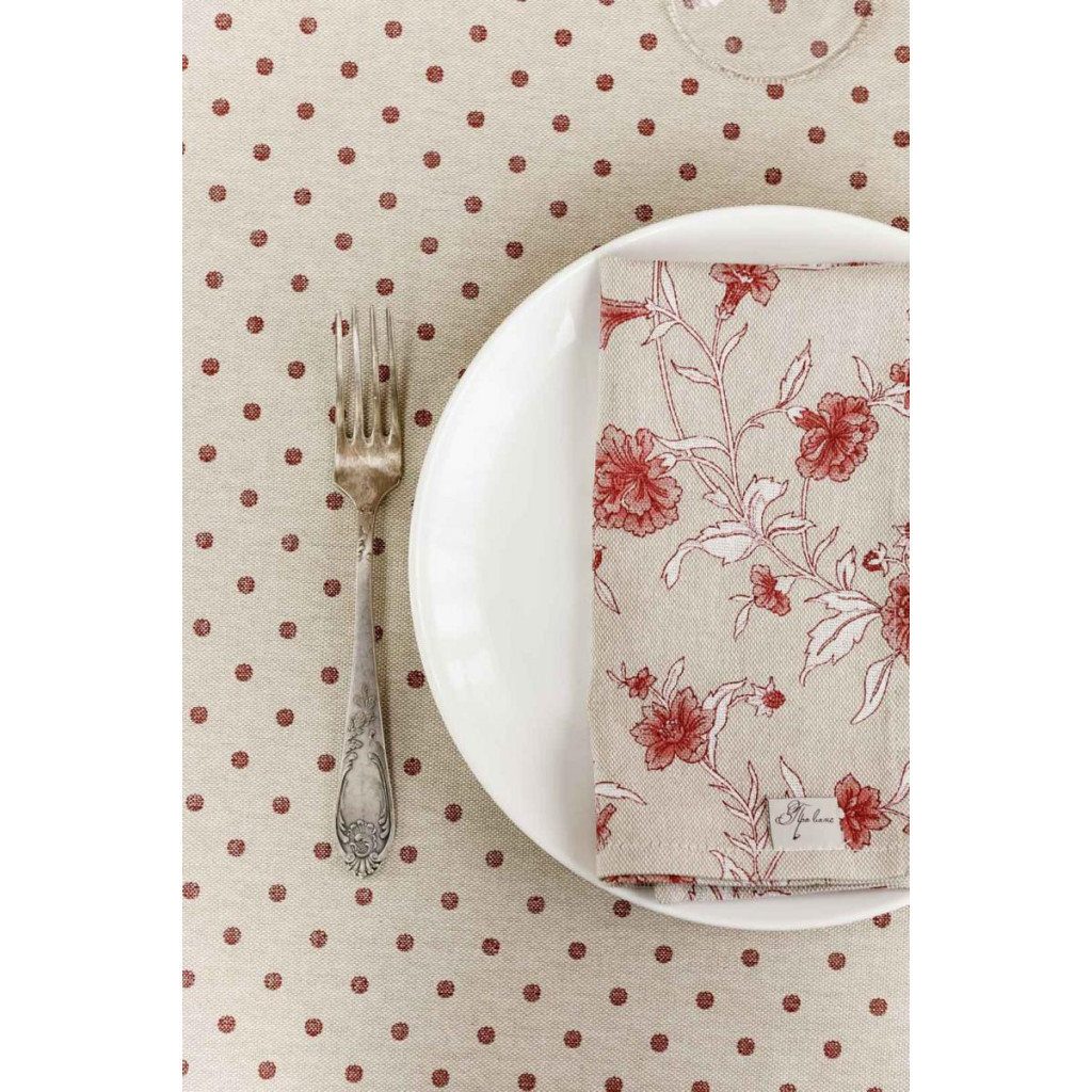 Скатертина Прованс Горох бордо Господиня 120х136 см (4823093451025) - зображення 4