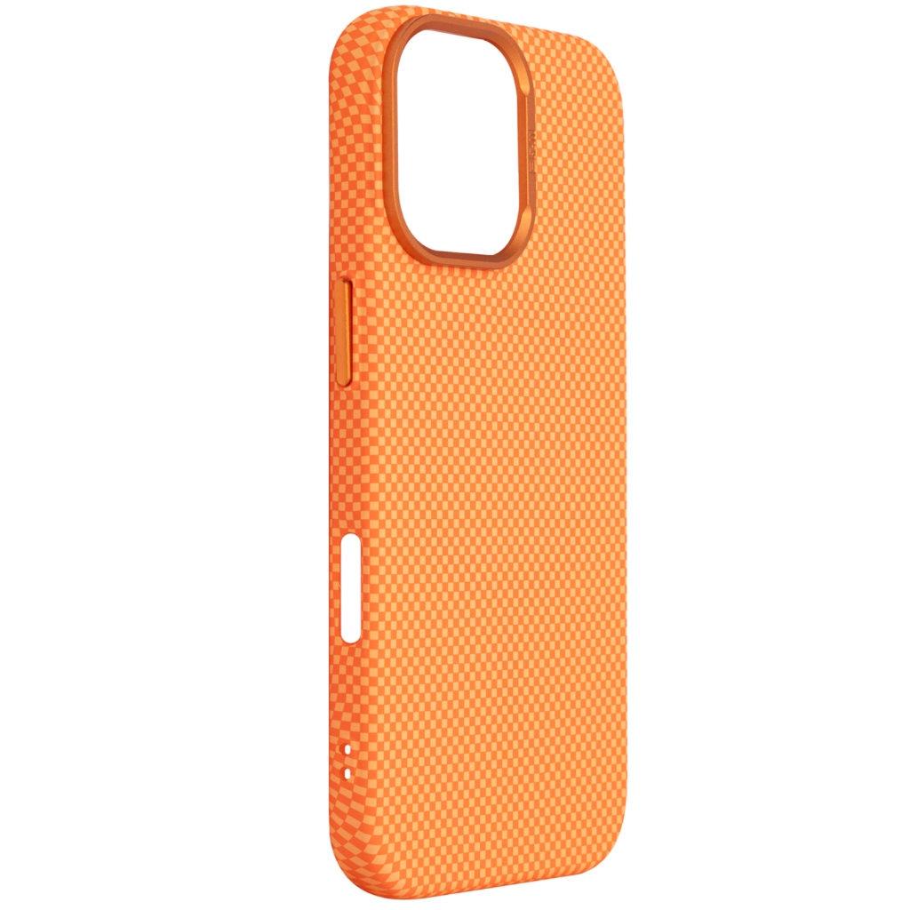 Чохол до мобільного телефона Armorstandart LikeCarbon2 MagCase Apple iPhone 17 Kevlar Orange (ARM88614) - зображення 3
