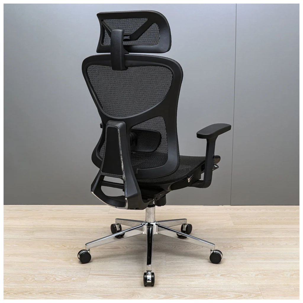 Офісне крісло Richman Ергостар Хром Synchro Сітка Чорне (R00000052543) - зображення 5