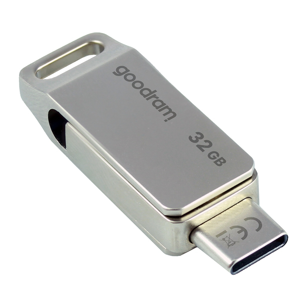 USB флеш накопичувач Goodram 32GB ODA3 Silver USB 3.0 / Type-C (ODA3-0320S0R11) - зображення 1