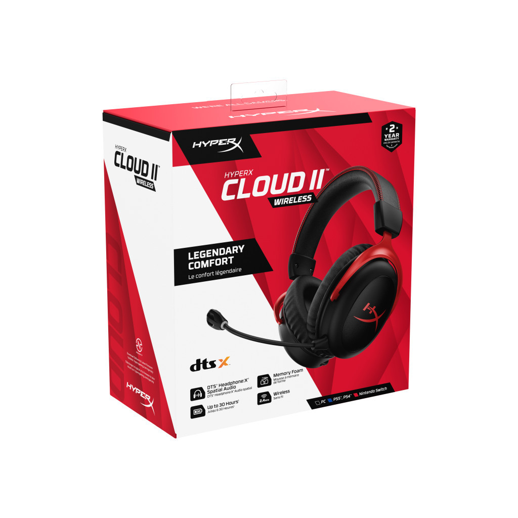 Навушники HyperX Cloud II Wireless Black-red (4P5K4AA) - зображення 8