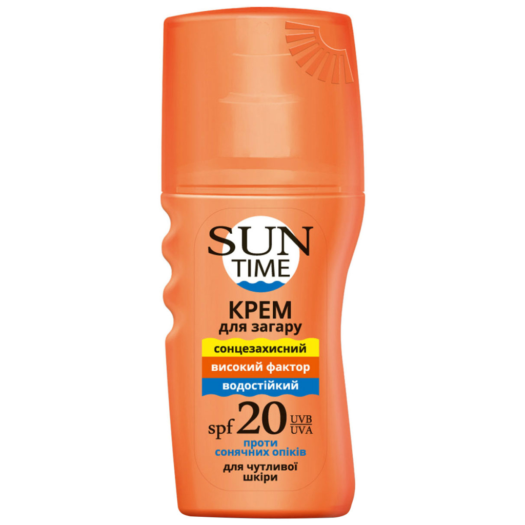 Засіб для засмаги Біокон Sun Time SPF 20 Крем для чутливої шкіри 150 мл (4820064560588) - зображення 1