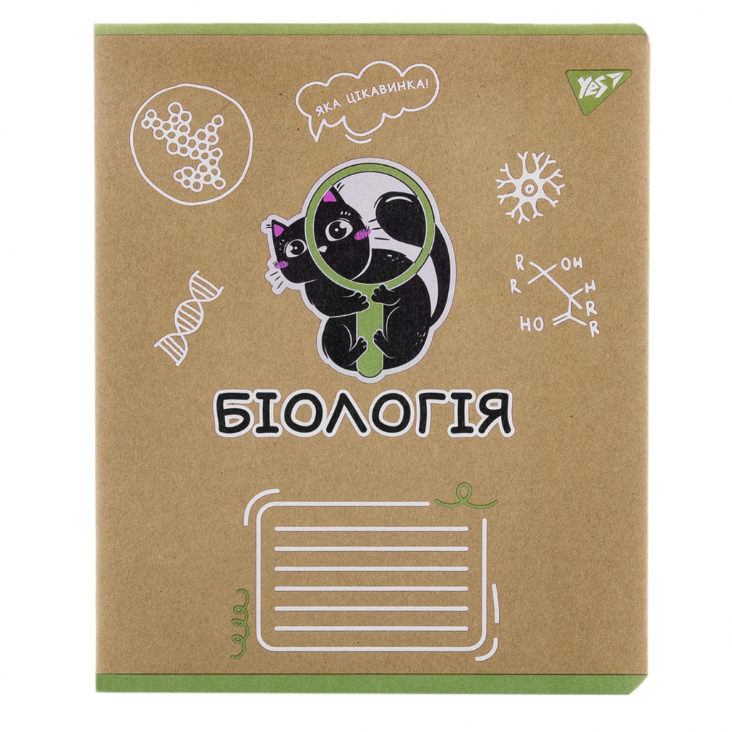 Зошит Yes предметний БІОЛОГІЯ Black cat 48 аркушів, клітинка (767448) - зображення 1