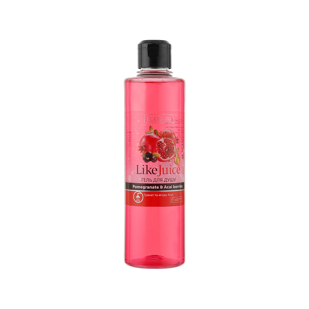 Гель для душу ElenSee Like Juice Гранат і ягоди асаї 390 мл (4820098542147) - зображення 1