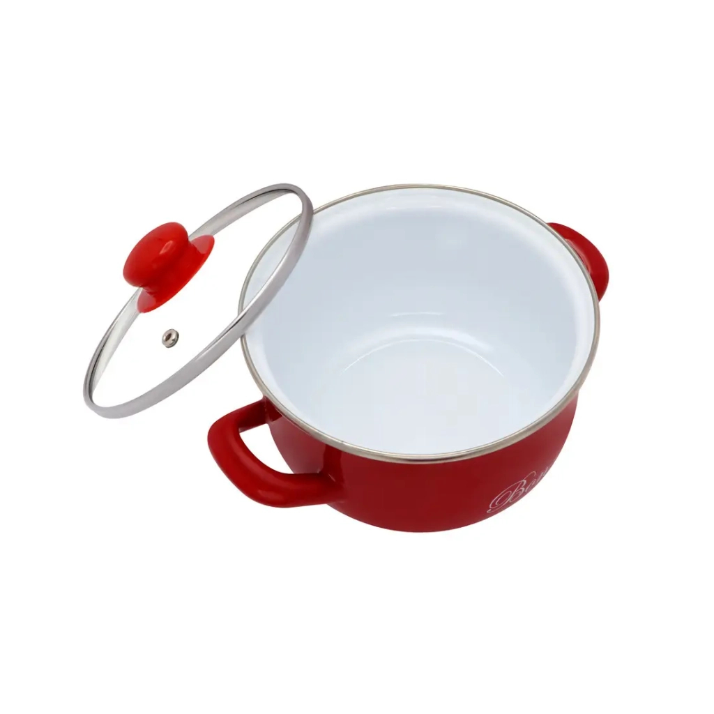 Каструля Interos емаль Бон Апетит 2,1л червона (ІТ-2234С-16) - зображення 2