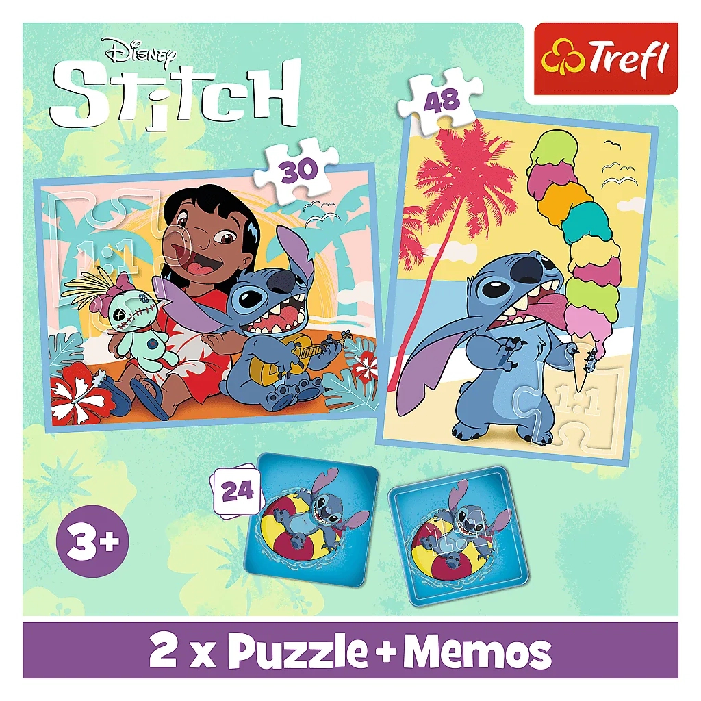 Пазл Trefl Lilo&Stitch Щасливі 2 in 1+memos (5900511935851) - зображення 5