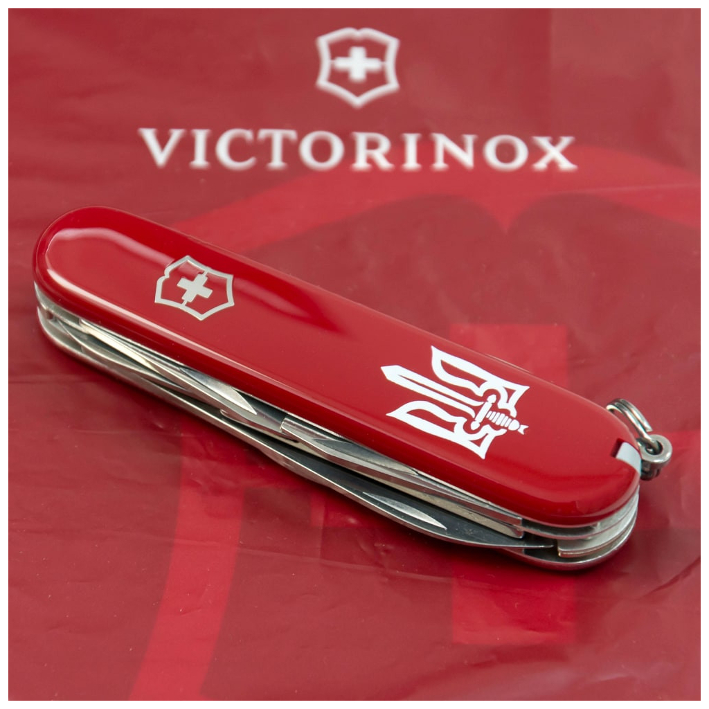 Ніж Victorinox Climber Ukraine Red "Тризуб ОУН" (1.3703_T0300u) - зображення 3