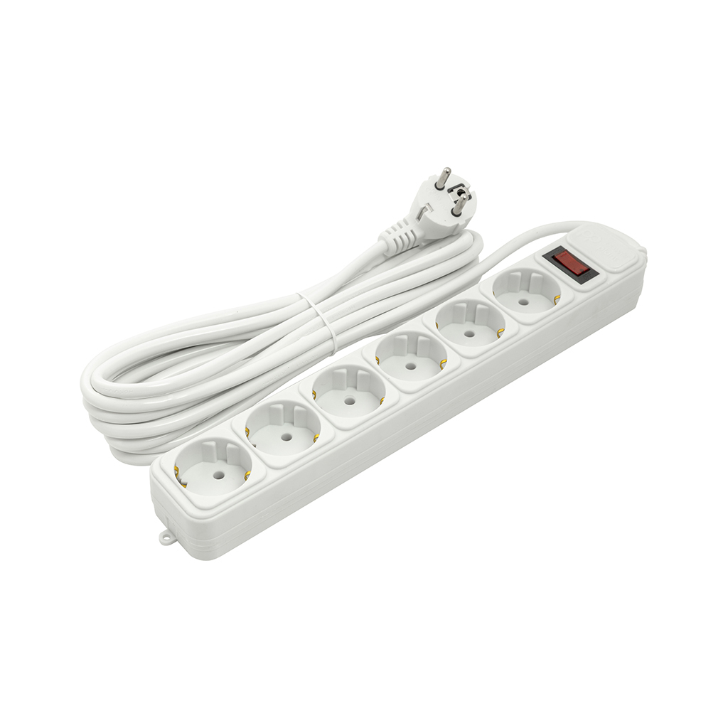 Мережевий фільтр живлення PowerPlant 5 м, 6 розеток (JY-1057/5) (PPSA10M50S6) - зображення 1