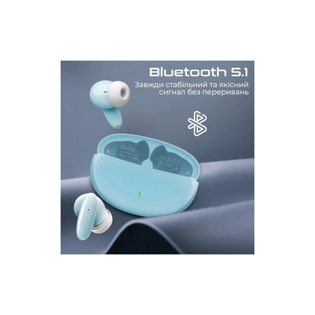 Навушники Promate Lush Blue (lush.blue) - зображення 3
