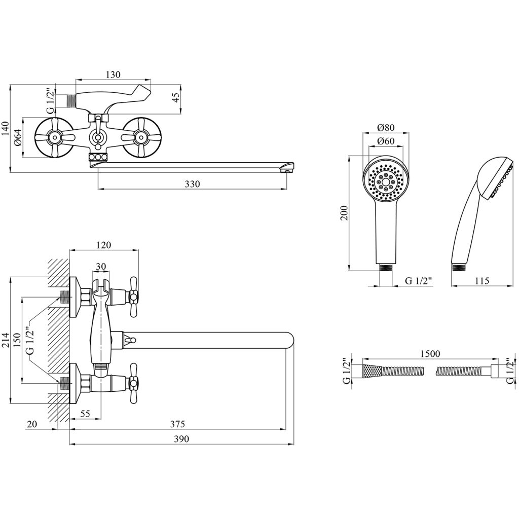 Змішувач Kroner Royce-C072 - зображення 8
