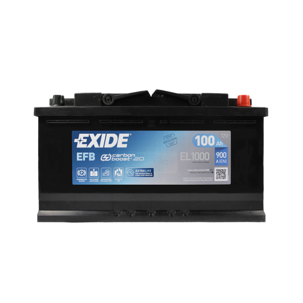 Акумулятор автомобільний EXIDE START-STOP EFB 100A (EL1000) - изображение 1