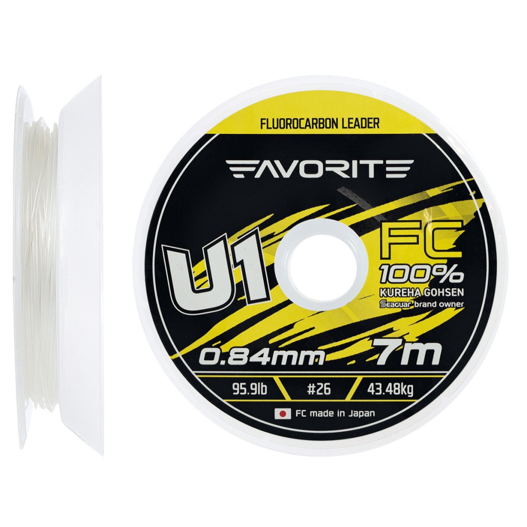 Флюорокарбон Favorite U1 FC 7m 26/0.84mm 95.9lb/43.48kg (1693.11.96) - зображення 1