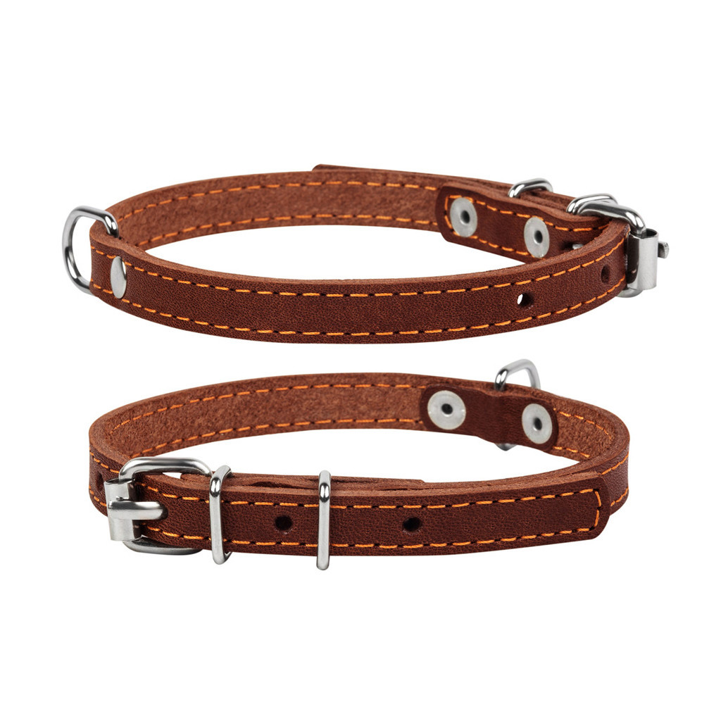 Нашийник для тварин Collar одинарний Ш 20 мм Д 32-40 см коричневий (01336) - зображення 1