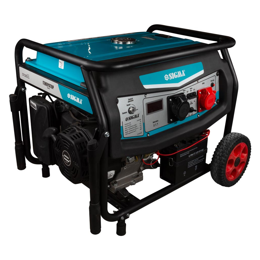 Генератор Sigma 220V/380V 3ф 8.5/9.0kW электрозапуск (5710511) - зображення 2