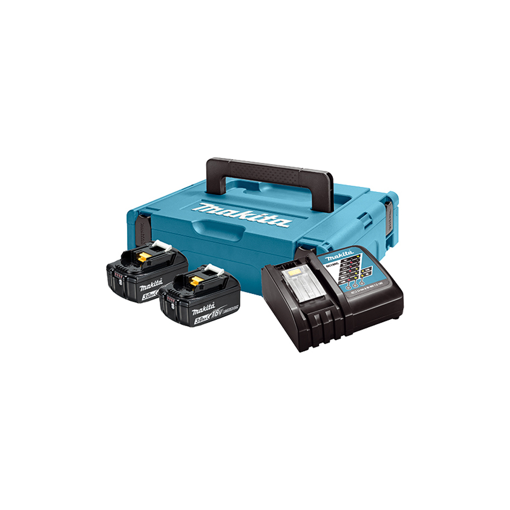 Набір акумулятор + зарядний пристрій Makita набір LXT (BL1830x2, DC18RC, Makpac1) (197952-5) - зображення 2