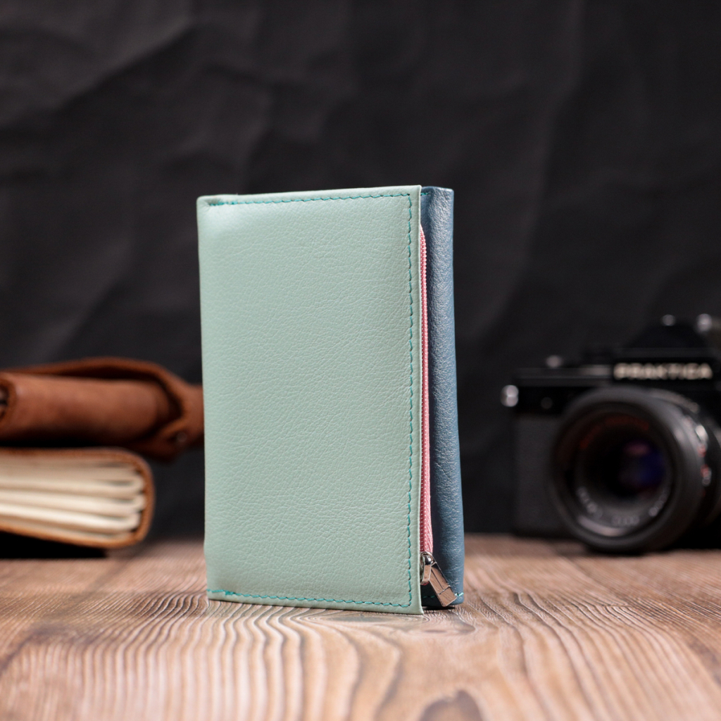 Гаманець ST Leather З натуральної шкіри Різнокольоровий (19459) - зображення 9